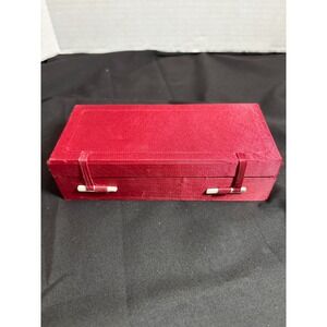 Vintage Wine Bottle Stoppers in Red Silk‎ Lined Presentation Box Set